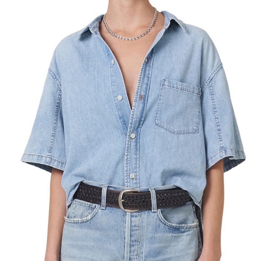 COH Kayla Short Sleeve Denim Shirt size M